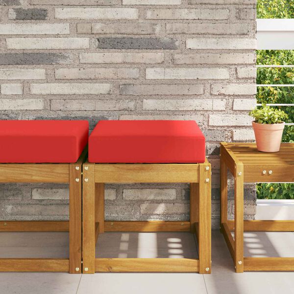 vidaXL Lauko Sėdimosios Pagalvė Raudona 40 x 40 x 8 cm