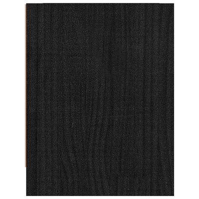 vidaXL Naktinės spintelės, 2vnt., juodos, 40x30,5x40cm, pušies masyvas