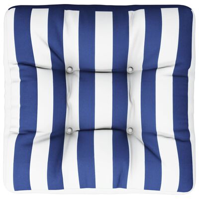 vidaXL Paletės pagalvėlė, mėlyna/balta, 60x61,5x10cm, oksfordo audinys