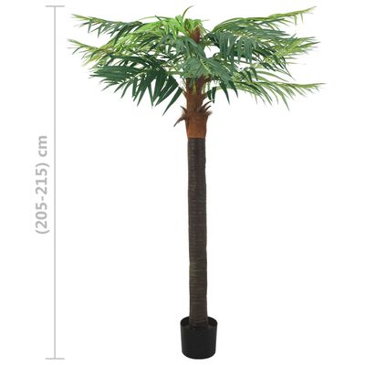 vidaXL Dirbtinė Fenikso palmė su vazonu, žalias, 215cm