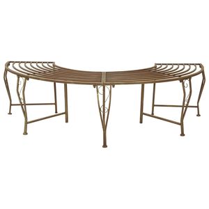 vidaXL Medžio suolelis 4 -vietis 160 x 80 x 44 cm steel Senovinė ruda