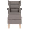 vidaXL Supama kėdė su pakoja, taupe spalvos, audinys