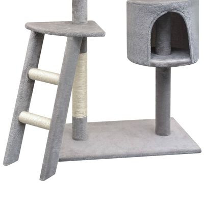 vidaXL Draskyklė katėms su stovais iš sizalio, 150cm, pilka