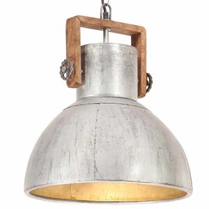 vidaXL Pakabinamas &scaron;viestuvas, sidabrinis, 40cm, 25W, apskritas, E27