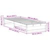 vidaXL Lovos rėmas Ruda 90 x 220 cm Kietos pu&scaron;ies mediena