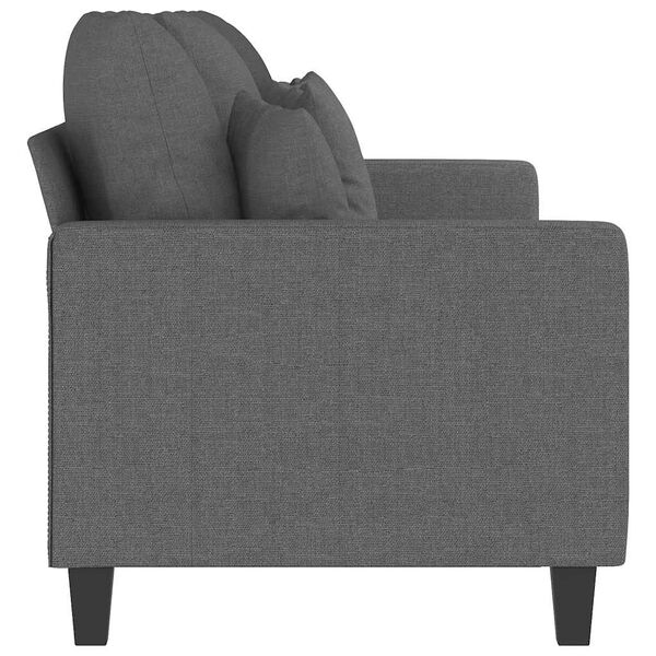 vidaXL Trivietė sofa, tamsiai pilkos spalvos, 180cm, audinys
