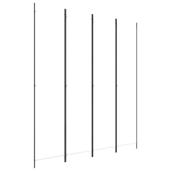vidaXL Kambario pertvara, 4 dalių, baltos spalvos, 200x220cm, audinys