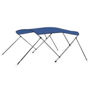 vidaXL Bimini vir&scaron;aus stogelis, mėlynas, 183x140x137cm, 3 lankų rėmas
