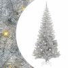 vidaXL Kalėdų eglutė su 300 LED s stovu Sidabro 240 cm PET