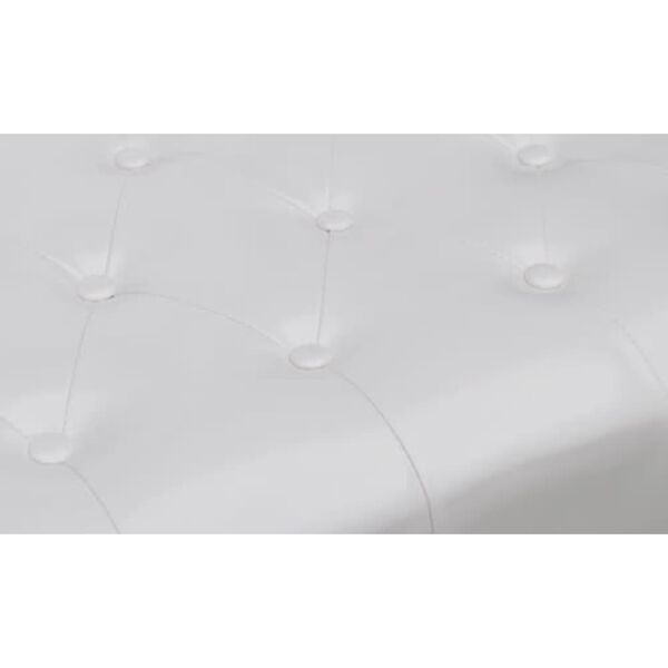 Baltas Krėslas su Pufu