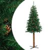 vidaXL Kalėdų eglutė su kankorėžiais, žalia, 210cm, PVC ir mediena