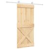 vidaXL Slankios durys Natūrali ir Balta 90 x 210 cm