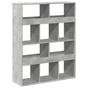 vidaXL Kambario pertvara, betono pilka, 100x33x125,5cm, mediena