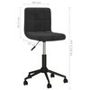vidaXL Pasukamos valgomojo kėdės, 4vnt., juodos spalvos, aksomas