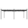 vidaXL Pergolė su ištraukiamu stogu, antracito spalvos, 589x292x230cm