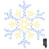 vidaXL Kalėdinis snaigė su 180 LED &Scaron;ilta balta 56 x 49 x 0.7 cm PVC