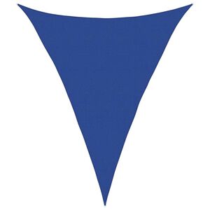 vidaXL Saulės skėtis, burė, 160 g/m&sup2;, trikampė, mėlyna, 5x6x6 m, HDPE