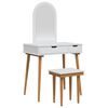 vidaXL Tualetės rinkinys FAUSKE 3 pcs Balta 76 x 50 x 143 cm