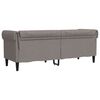 vidaXL Trivietė chesterfield sofa, taupe spalvos, audinys