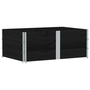 vidaXL Padėklų apvadai, 3vnt., juodi, 150x100cm, pu&scaron;ies masyvas