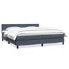 vidaXL Box Spring Lova su čiužiniu Tamsiai pilka 200x220 cm aksomas