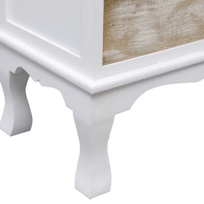 vidaXL Spintelė su stalčiais, baltos spalvos, 50x30x80cm, mediena