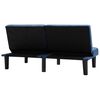 vidaXL Dvivietė sofa, mėlynos spalvos, audinys