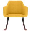 vidaXL Supama kėdė, geltonos spalvos, aksomas