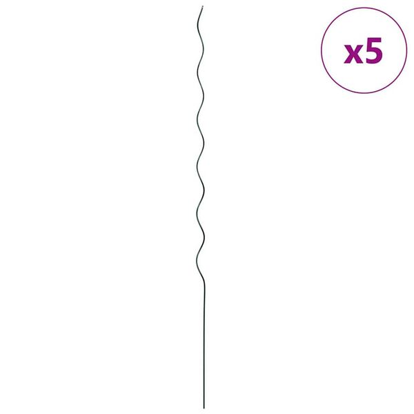 vidaXL Augalų parama 5 pcs Žalia 110 x 0.6 x 0.6 cm Plienas