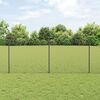 vidaXL Tvora su stulpais Pilka 1 x 25 m Plienas ir PVC