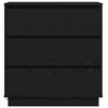 vidaXL &Scaron;alia lovos spintelė Juodas ąžuolas 71 x 34,5 x 75 cm