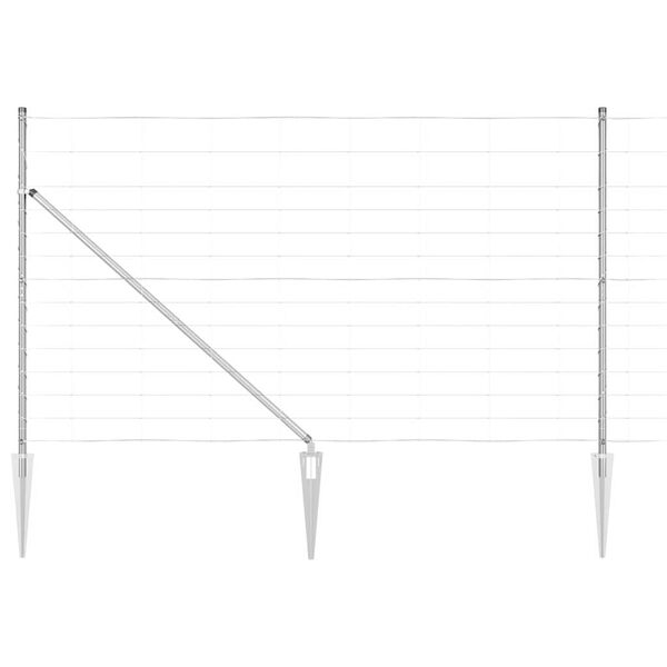 vidaXL Tvorelės stulpas Cinkuotas 25 x 1,4 m Plienas