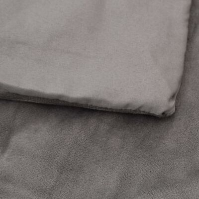 vidaXL Sunki antklodė su užvalkalu, pilka, 122x183cm, audinys, 5kg
