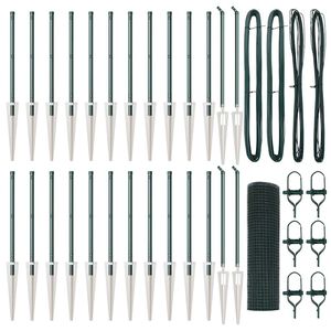 vidaXL Suvirintas vielinis tvoras su smailiais galais Plienas ir PVC