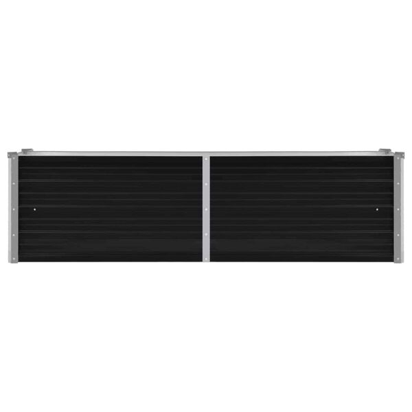 vidaXL Sodo lovelis, antracito, 160x40x45cm, plienas, aukštas