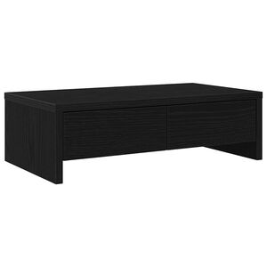 vidaXL Monitoriaus stovas su stalčiais, juodo ąžuolo spalvos, 50x27x15 cm, inžinerinė mediena