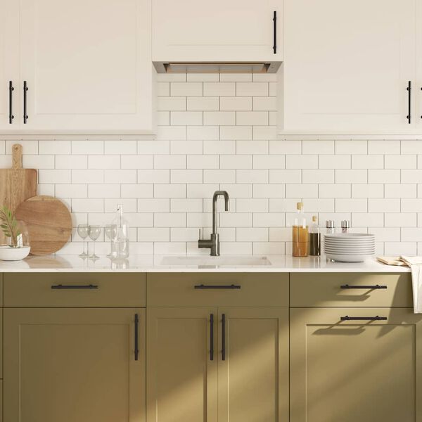 vidaXL Spintelės rankenėlės, 10vnt., juodos, nerūdijantis plienas