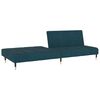 vidaXL Dvivietė sofa-lova, mėlynos spalvos, aksomas