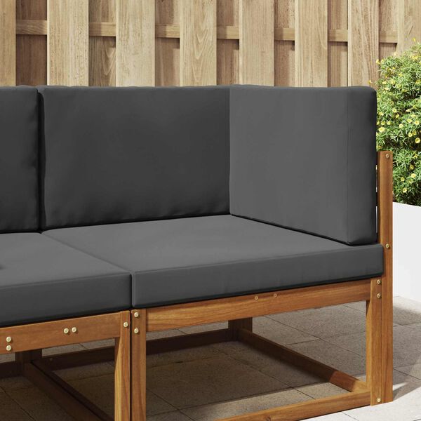vidaXL Lauko sofa pagalvėlė 3 pcs Antracitas Poliesteris