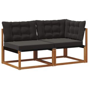 vidaXL 7 vnt. Lauko vidurinė ir kampinė sofa Kietos akacijos mediena