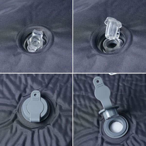 vidaXL Savaime prisipučiantis čiužinys su pagalve, pilkas, vienvietis