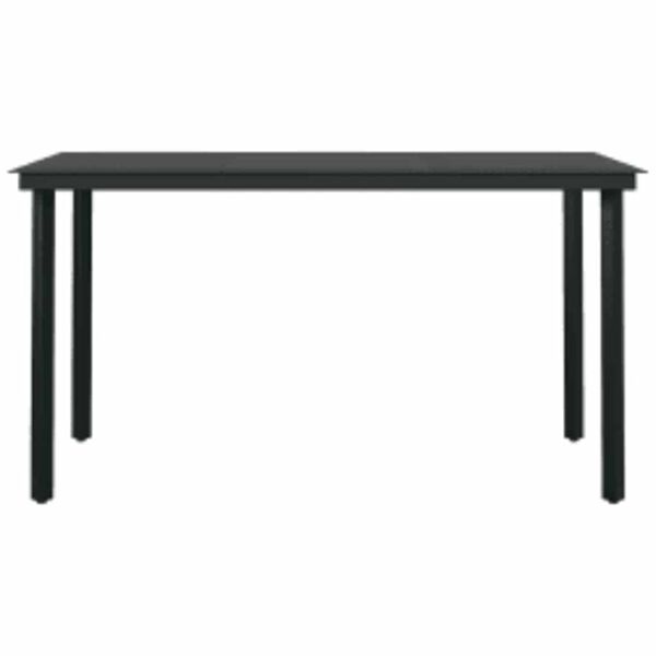 vidaXL Sodo komplektas, 5 dalių, rudas, poliratanas ir stiklas