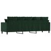 vidaXL Trivietė sofa, tamsiai žalios spalvos, 210cm, aksomas