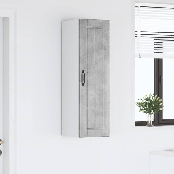 vidaXL Virtuvės spintelė Betono pilka 30 x 31 x 100 cm