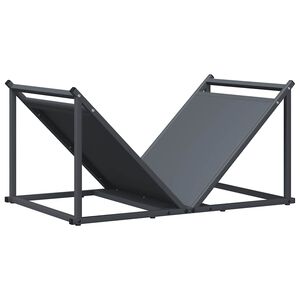 vidaXL Stovas malkoms, 70x43x34,5 cm, &scaron;altai valcuotas plienas