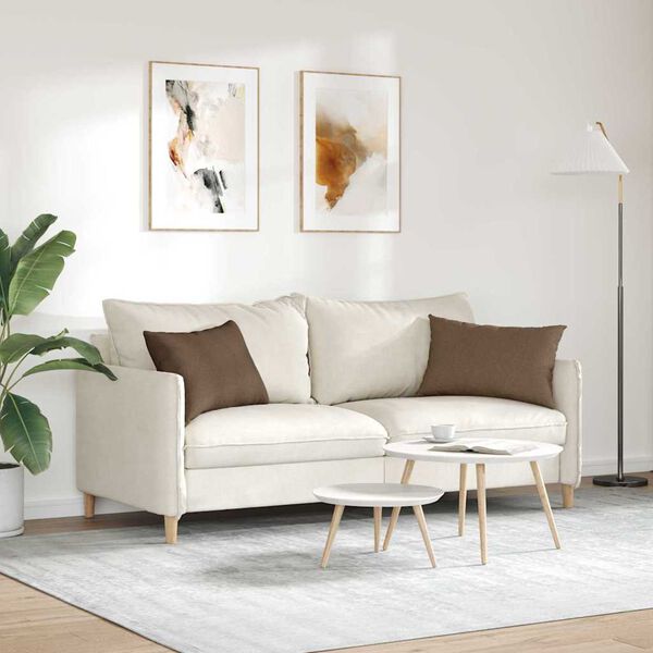 vidaXL Sofa Pagalvės 2 pcs Ruda 60 x 40 cm audinys
