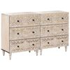 vidaXL Kabalas 2 vnt. 60 x 33,5 x 75 cm Kietas mango medis Balta