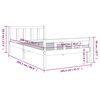 vidaXL Lovos rėmas, 100x200cm, medienos masyvas