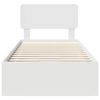vidaXL Lovos rėmas su galvūgalio Baltas 100 x 200 cm Dirbtinė mediena