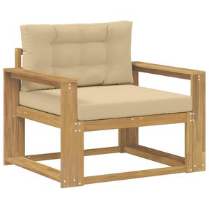 vidaXL Lauko Vidurinis Sofa Poliesteris Balta